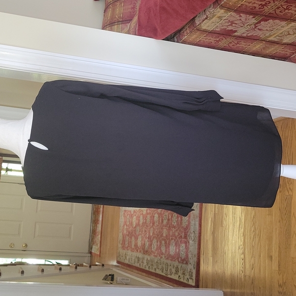 BCBGMAXAZRIA Ashton black chiffon shift dress XS - Picture 4 of 7